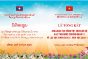 Tổng kết khóa đào tạo tiếng Việt cho cán bộ, lưu học viên Lào 